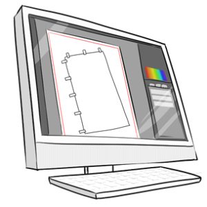 のぼりのデザインデータを作成